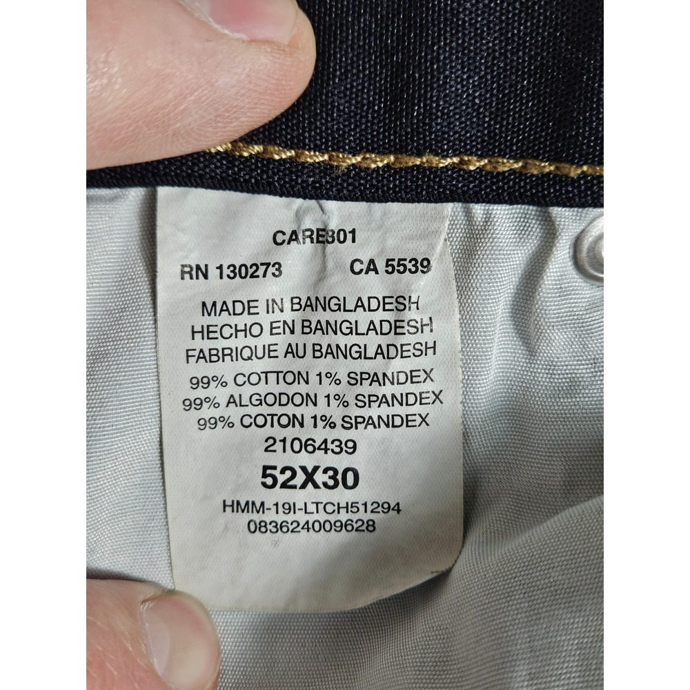 Lee Relaxed Fit Mens Jeans 52x30 Blue Denim Straight Leg Stretch 2106439 - Picture 6 of 10